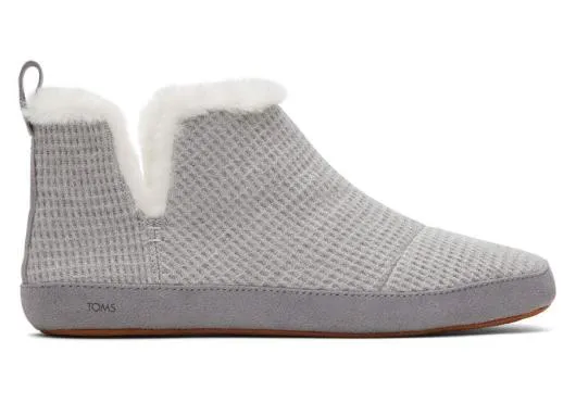 Women WomenLola Grey Metallic Waffle Bootie Slipper Drizzle Grey TOMS Slippers