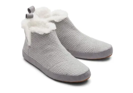 Women WomenLola Grey Metallic Waffle Bootie Slipper Drizzle Grey TOMS Slippers