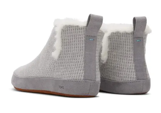 Women WomenLola Grey Metallic Waffle Bootie Slipper Drizzle Grey TOMS Slippers