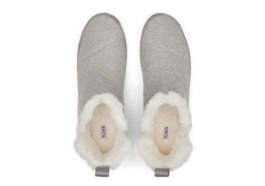 Women WomenLola Grey Metallic Waffle Bootie Slipper Drizzle Grey TOMS Slippers