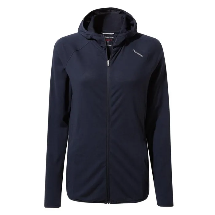 Womens Full Zip Fleece Craghoppers NosiLife Nilo Hooded Top Blue Navy Womens Full Zip Fleece Craghoppers NosiLife Nilo Hooded Top Blue Navy