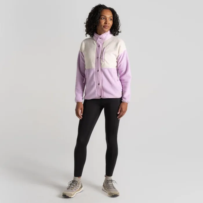 Womens Full Zip Fleece Craghoppers Otrail Jacket Orchid Calico Womens Full Zip Fleece Craghoppers Otrail Jacket Orchid Calico