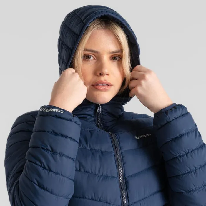 Womens Insulated Jackets Craghoppers Compresslite VIII Hooded Jacket Blue Navy Blue Navy Womens Insulated Jackets Craghoppers Compresslite VIII Hooded Jacket Blue Navy Blue Navy