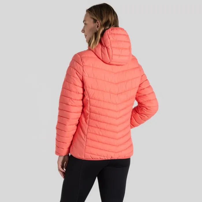 Womens Insulated Jackets Craghoppers Compresslite VIII Hooded Jacket Deep Coral Womens Insulated Jackets Craghoppers Compresslite VIII Hooded Jacket Deep Coral