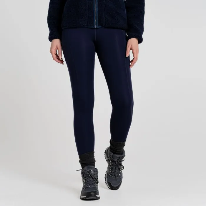 Womens Leggings Craghoppers Compression Thermal Leggings Blue Navy