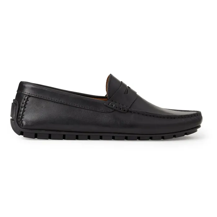 Xane Casual Leather Driving MoccassinBlack Men Bruno Magli Loafers and Slipons