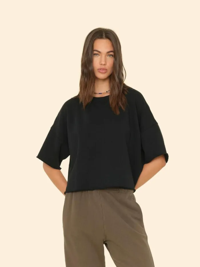 Xirena Black Romeo Sweatshirt Women Sweats and Tees