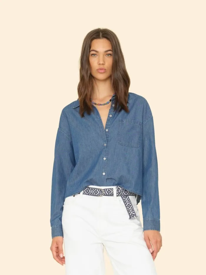 Xirena Blue Rinse Dion Shirt Women Shirts