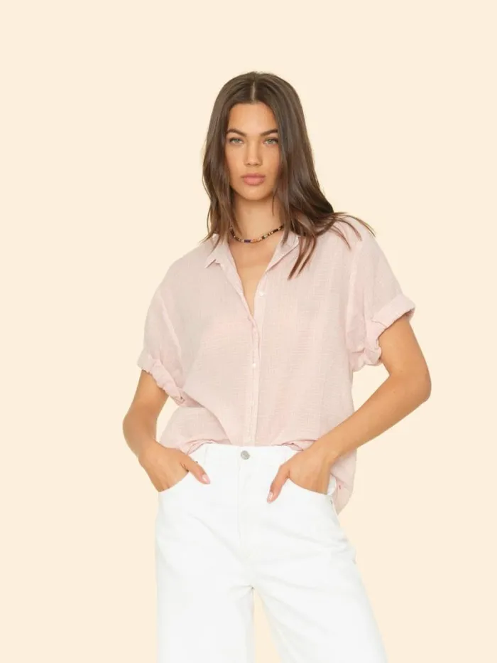 Xirena Rose Petal Channing Plaid Shirt Women Shirts